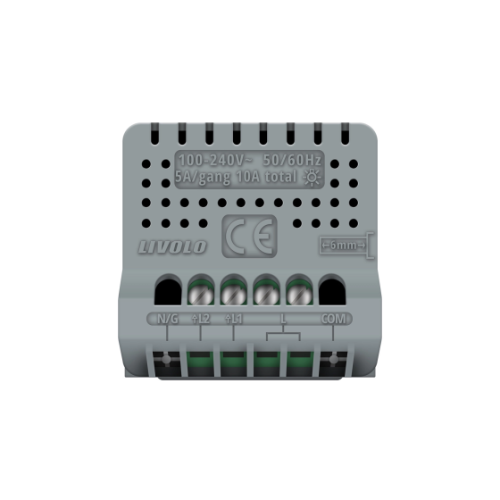 Комплект бездротовий сенсорний вимикач з реле 2 канали LIVOLO чорний матове скло Коломия