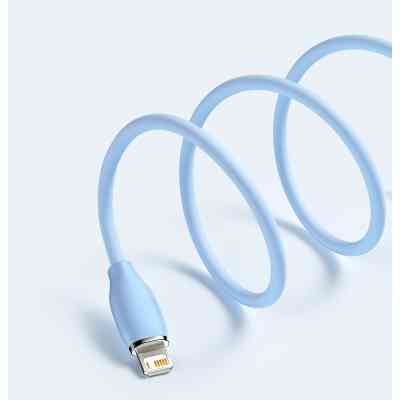 Дата кабель USB 2.0 AM to Lightning 2.0m 2.4A Jelly Liquid Silica Gel Blue Baseus (CAGD000103) Вінниця