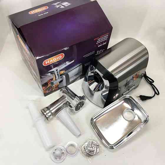 М'ясорубка-соковижималка Magio MG-269 2400 W, М'ясорубки для ресторанів, Бытовая мясорубка WL-387 с насадками Київ