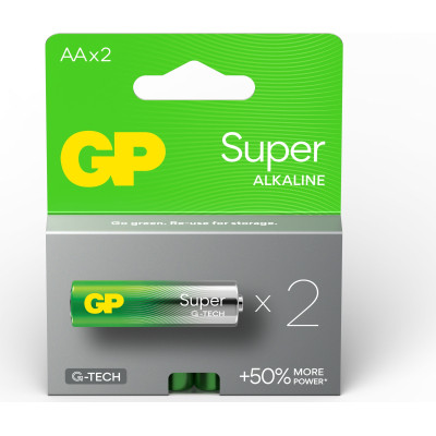 Батарейка Gp AA LR6 Super Alcaline * 2 (15A21-SB2 / 4891199216732) Винница - изображение 2