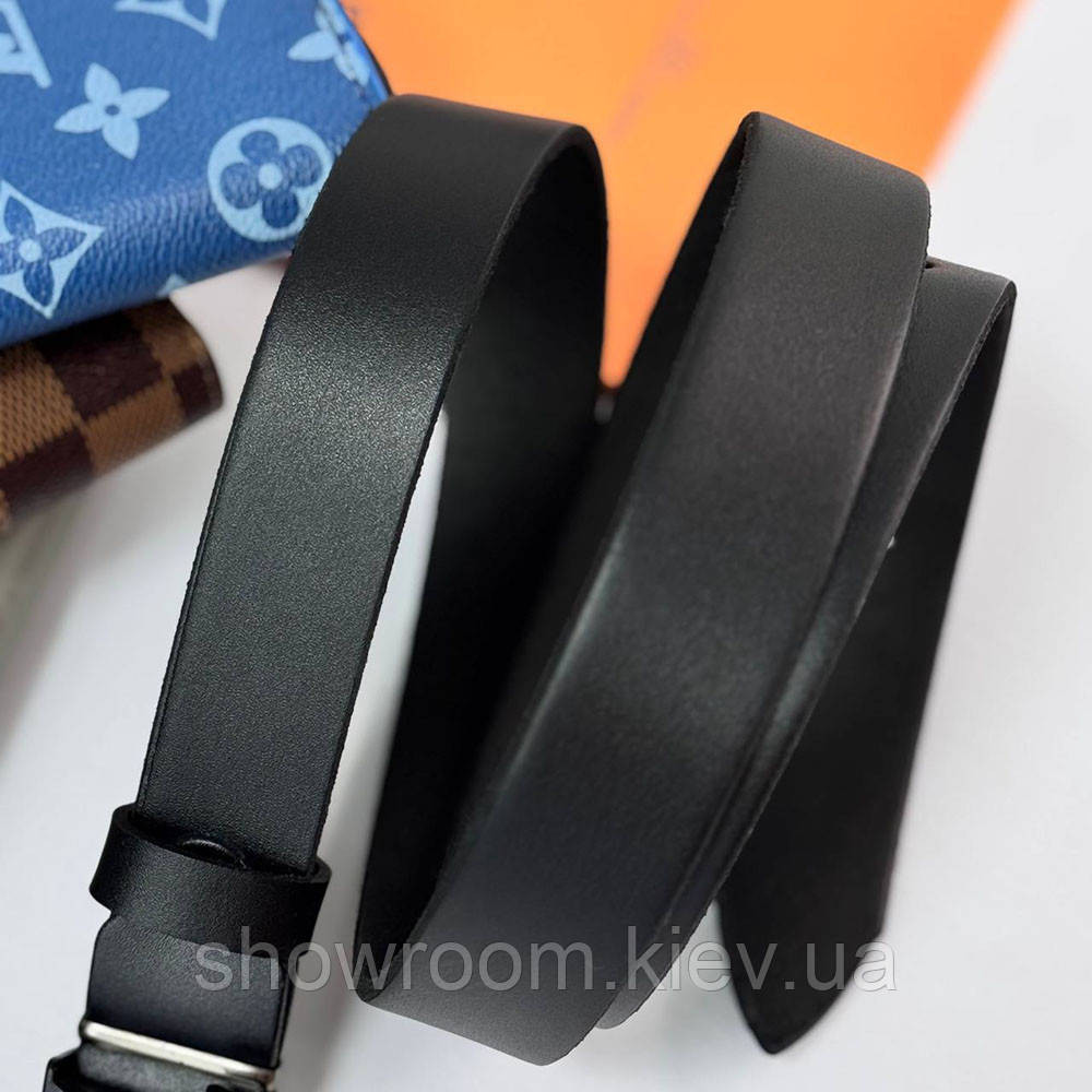Жіночий шкіряний ремінь Lv, лв black (3 cм) (7111) Київ - фото 5