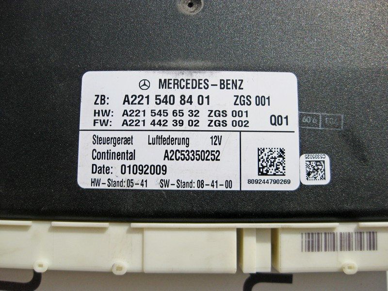 Mercedes-Benz  A2215408401 Блок керування пневмопідвіскою CL C216 S-Class W221 Одеса - фото 3