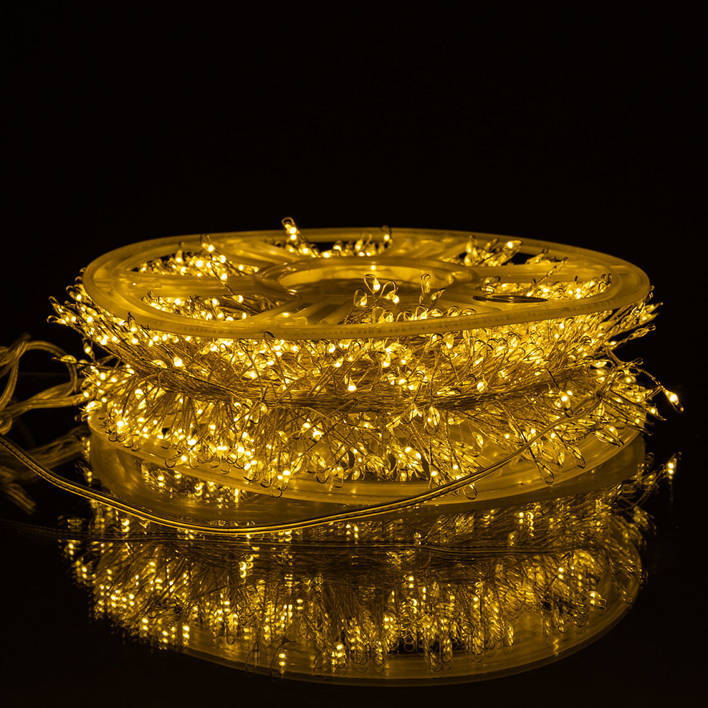 Гірлянда новорічна 50 м, 1500 LED, білий провід, жовте світло Київ - фото 5