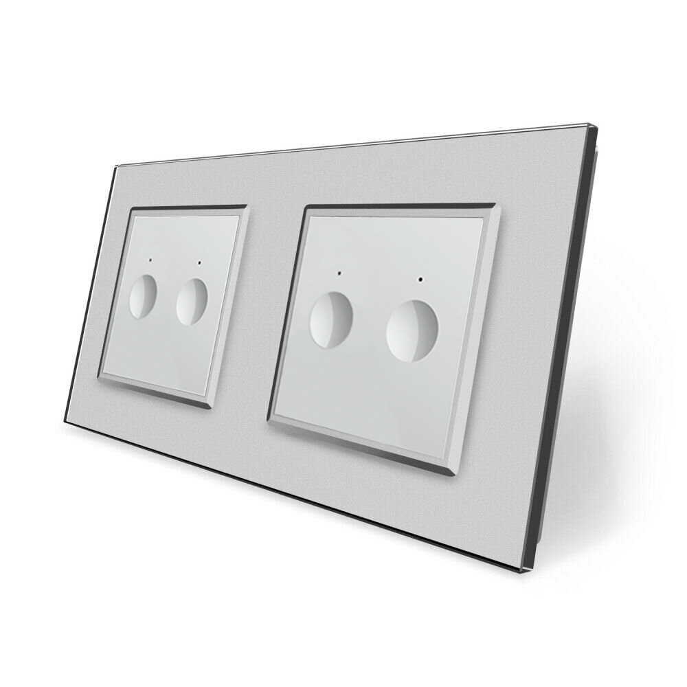 LIVOLO Сенсорний вимикач Sense 4 сенсора (2-2) Livolo сірий скло (VL-C7FC2/FC2-4IP) Коломыя - изображение 3