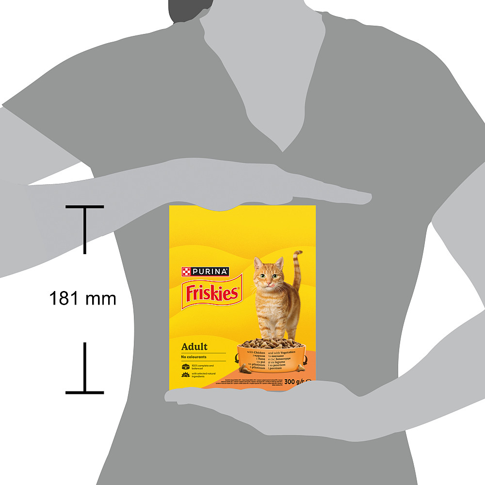 Сухий корм FRISKIES для дорослих котів, з куркою та овочами, 300 г Київ - фото 5