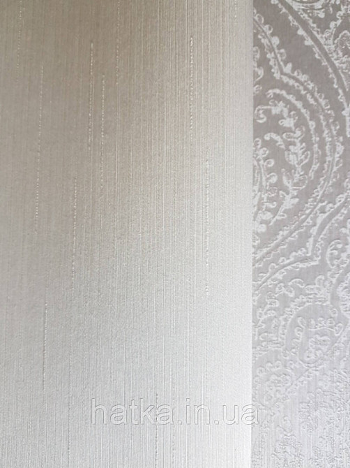 Текстильні шпалери на флізеліновій основі Cador Rasch Textil 077925 однотон під дрібний бамбук білий Київ - фото 1