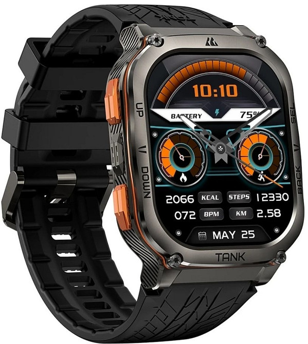 Тактичний смарт-годинник Kospet TANK M3 Ultra з двома ремінцями. Київ - фото 5