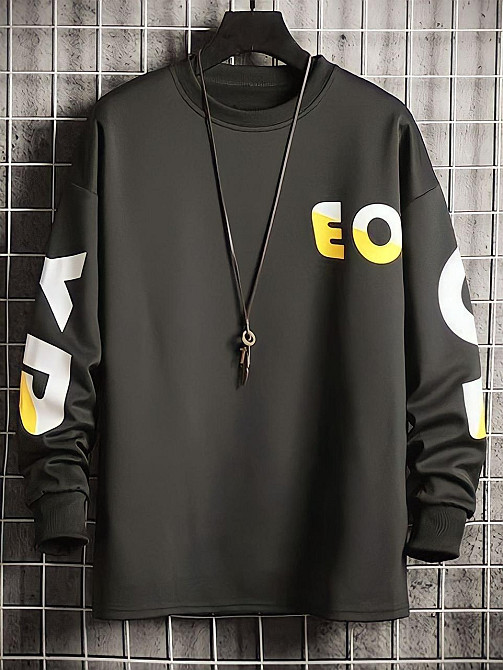 Світшот чорний чоловічий з принтом 2711524675 розмір 48 Дніпро - фото 2