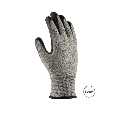 Рукавички 34017 трикотаж антипоріз латексне покриття неповний облив р.11(XXL) клас 13 сірий ДКГ Житомир - фото 5