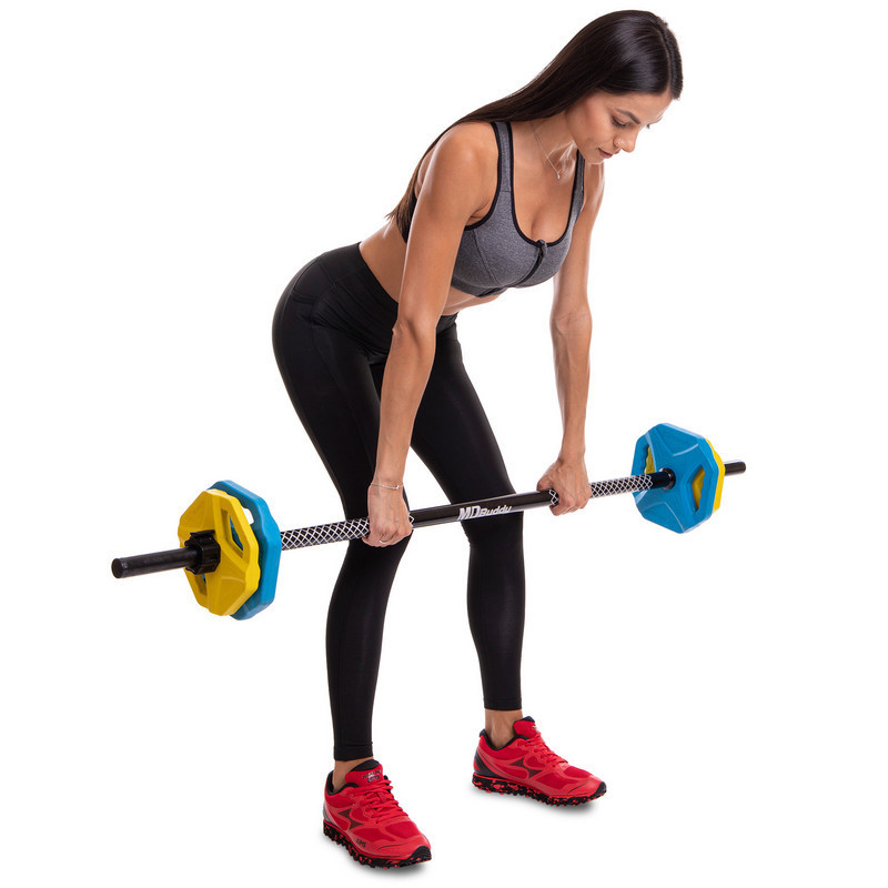 Штанга для фітнесу на 20 кг MDbuddy 2683 довжина-1,4м 30 мм Київ - фото 10