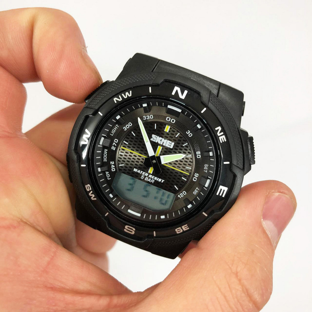 Чоловічий тактичний військовий годинник SKMEI 1370BKWT, Водонепроникний годинник, TR-286 Годинники спортивні Київ - фото 10