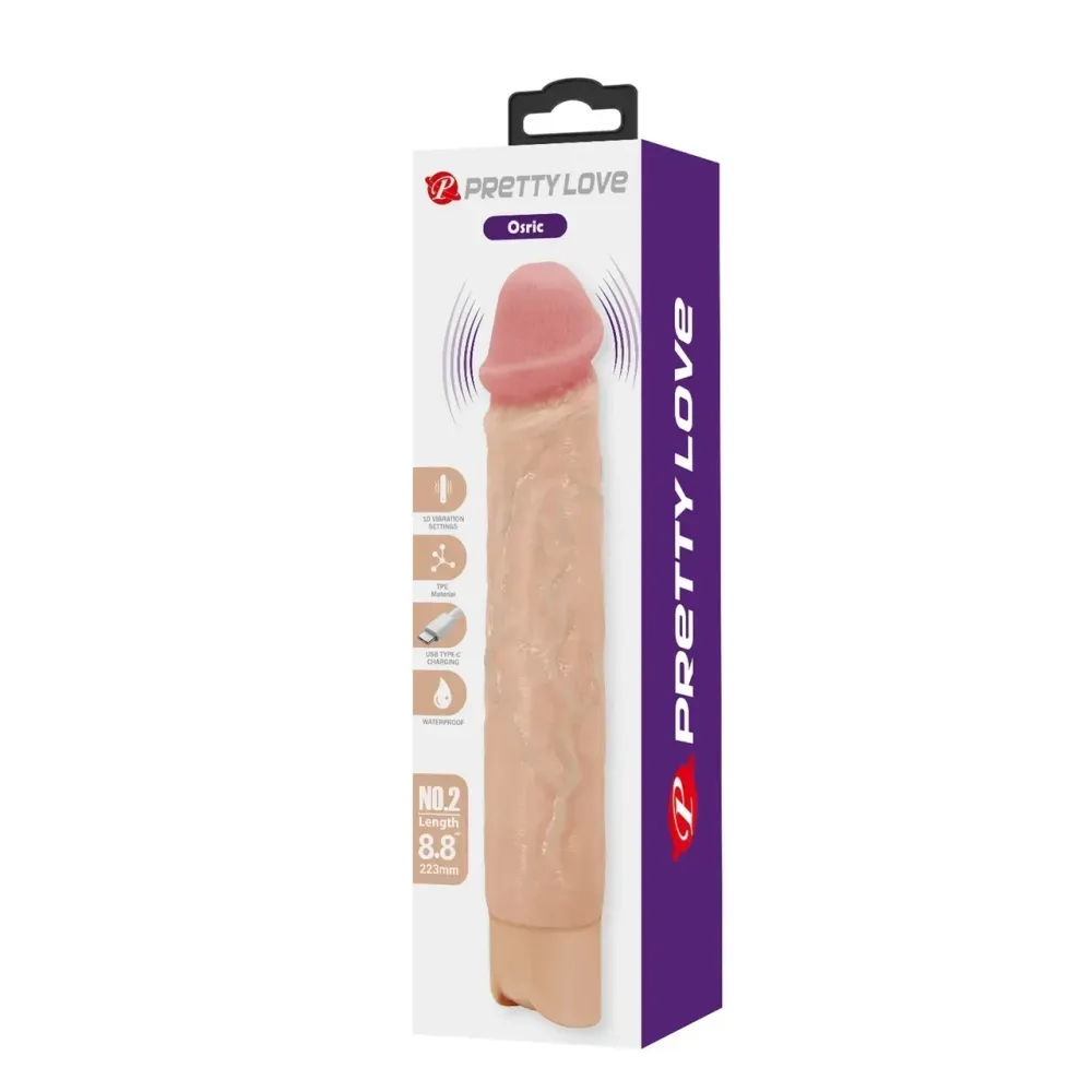 Перезаряжаемый вибратор реалистик Pretty Love - Osric Realistic Vibrating Dildo, BW-500081 Sex Aura Киев - изображение 10