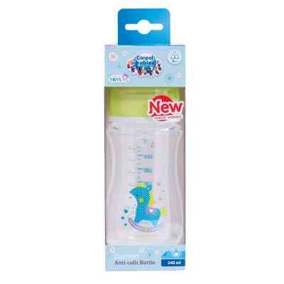 Бутылочка для кормления Canpol babies антиколиковая EasyStart - Toys с широким отверстием 240 мл (35/221_gre) Винница