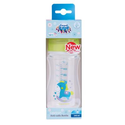 Бутылочка для кормления Canpol babies антиколиковая EasyStart - Toys с широким отверстием 240 мл (35/221_gre) Винница - изображение 2
