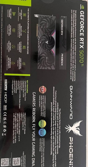 Видеокарта Gainward GeForce RTX 5070 Ti Phoenix-S 16GB. Харьков - изображение 1