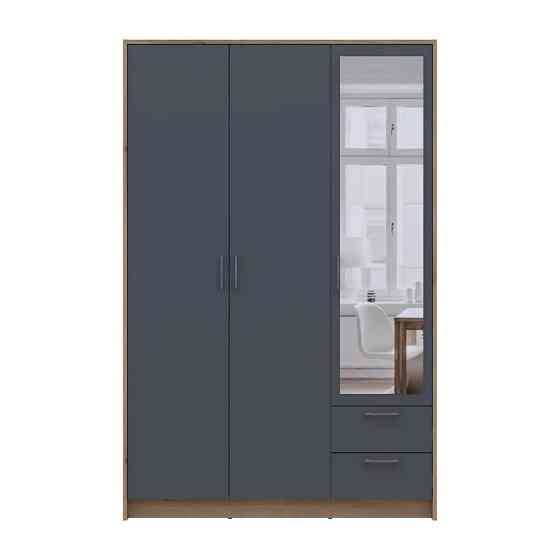 Шкаф для одежды Doros Ронди с зеркалом Дуб Артизан/Графит 3ДСП 121х52х195 DRS-011670 (80737816) Львов