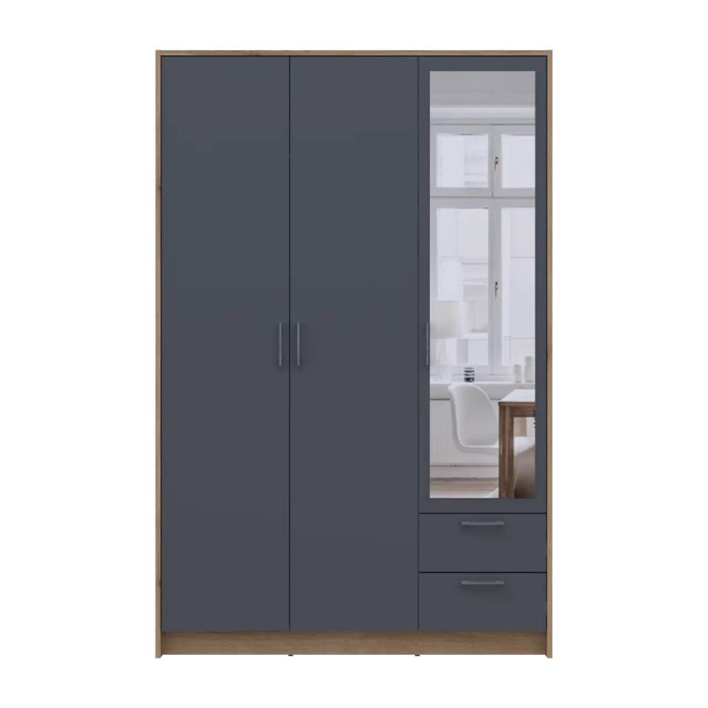 Шкаф для одежды Doros Ронди с зеркалом Дуб Артизан/Графит 3ДСП 121х52х195 DRS-011670 (80737816) Львов - изображение 4