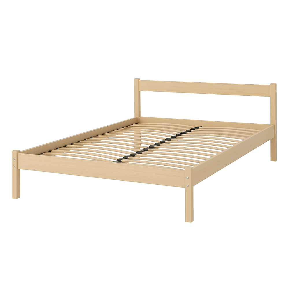 Двоспальне дерев'яне ліжко Mebigrand MG01 Прозорий лак 160х200 см (MBG-21876) Дніпро - фото 2