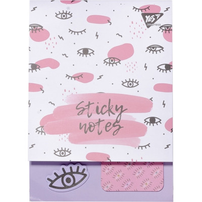 Папір для нотаток Yes з липким шаром Donna в наборі, 8x20 аркушів (170278) Вінниця - фото 1