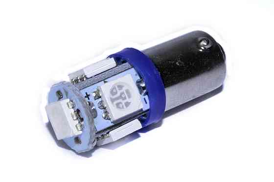 Светодиодная лампа AllLight T 8.5 5 диодов 5050 BA9S 12V BLUE Харьков