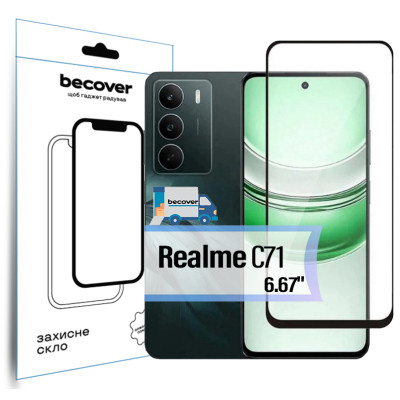 Скло захисне BeCover Realme C71 Black (713728) Вінниця - фото 1