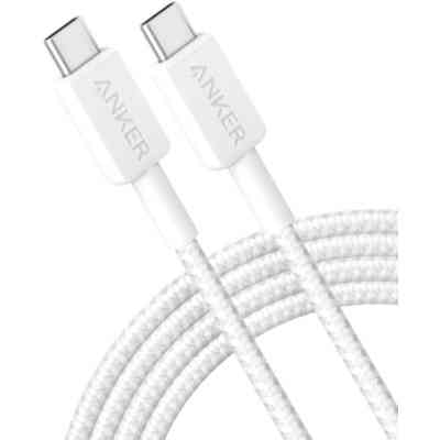 Дата кабель USB-C to USB-C 1.8m 322 White Anker (A81F6H21) Винница