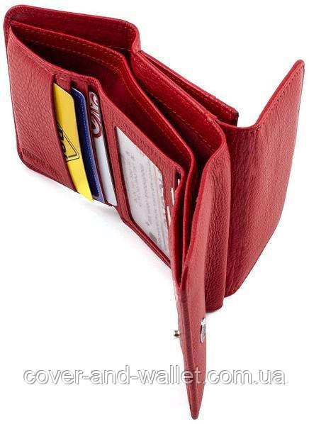 Червоний маленький жіночий гаманець з натуральної шкіри ST 403 Red Київ - фото 9