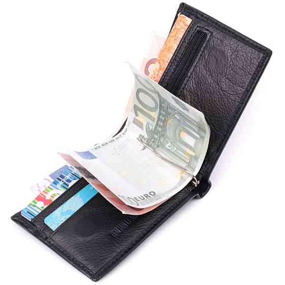 Кошелек-зажим из натуральной кожи ST Leather 22476 Черный Киев