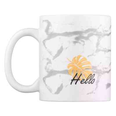 Чашка Ardesto Hello, 330мл, кераміка, біло-сірий (AR3048WG) Винница