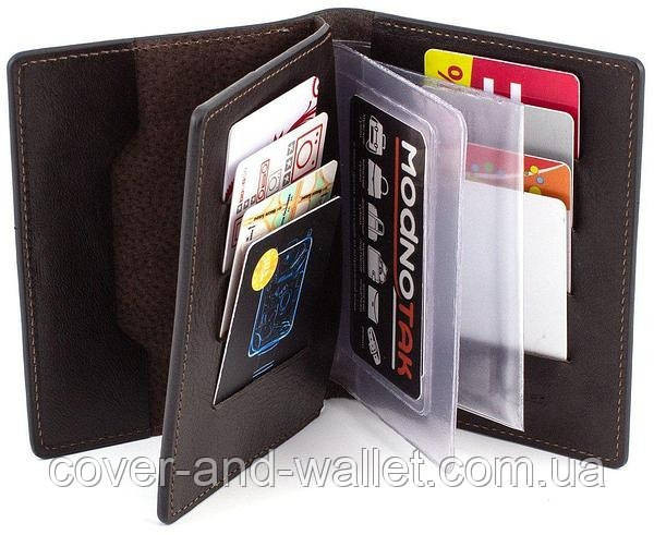 Вінтажна шкіряна обкладинка для документів і паспорта Grande Pelle Київ - фото 6