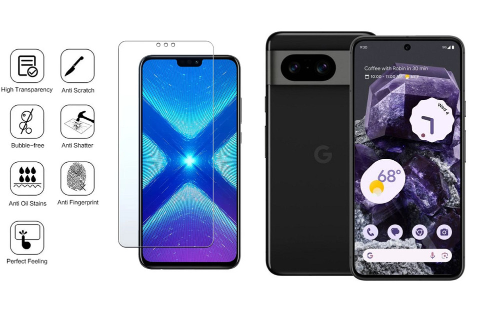 Защитное стекло NeoGlass для Google Pixel 8, Pixel 8a, Pixel 8 Pro – ультрапрозрачное и устойчивое Киев - изображение 4