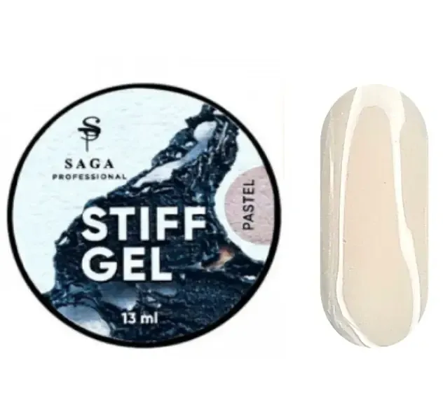 Гель для нарощування Saga Stiff Gel 02 густой гель-желе пастель Київ - фото 1