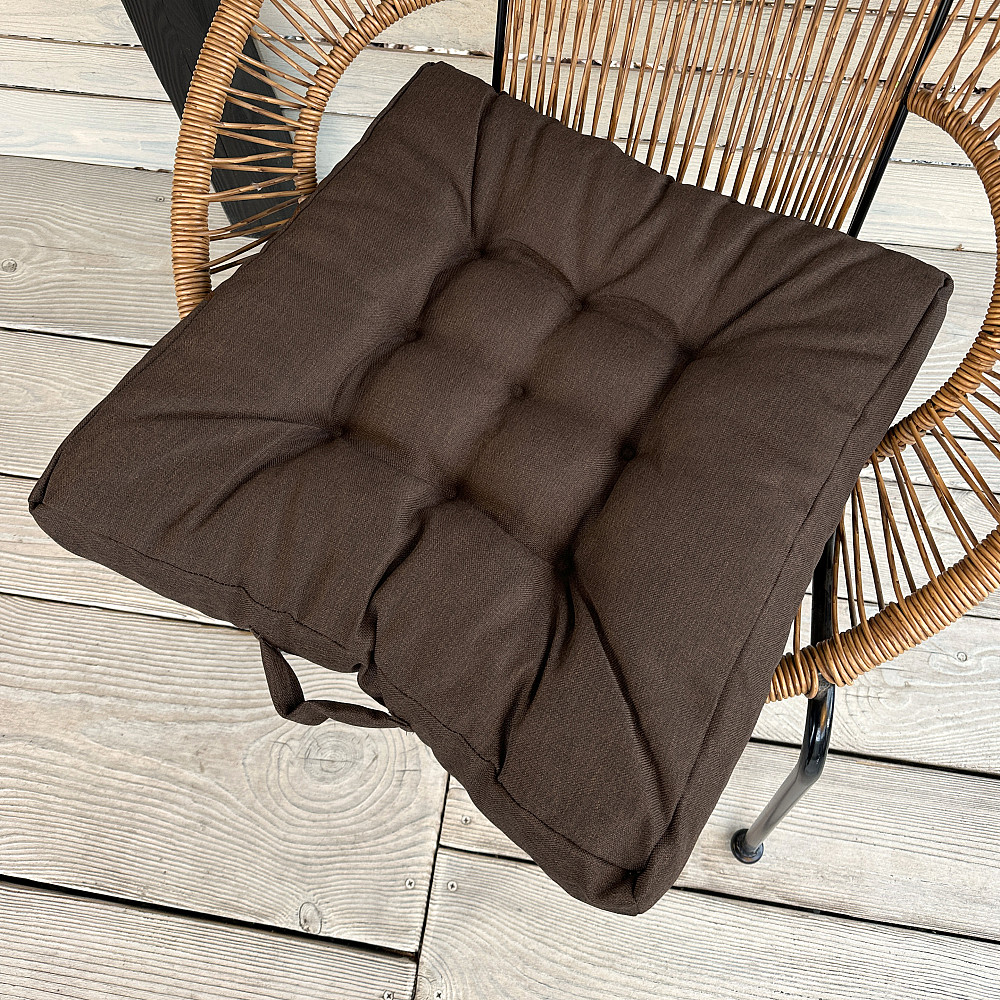 Подушка для стільців (50x50х8 см) Decorator Sawana колір коричневий 84-130 Київ - фото 1