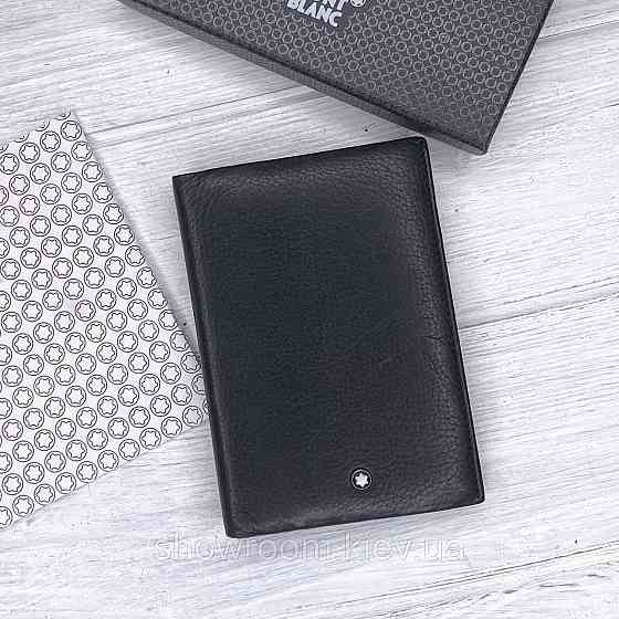 Чоловіча брендова обкладинка для паспорта MB (2797) black leather Київ