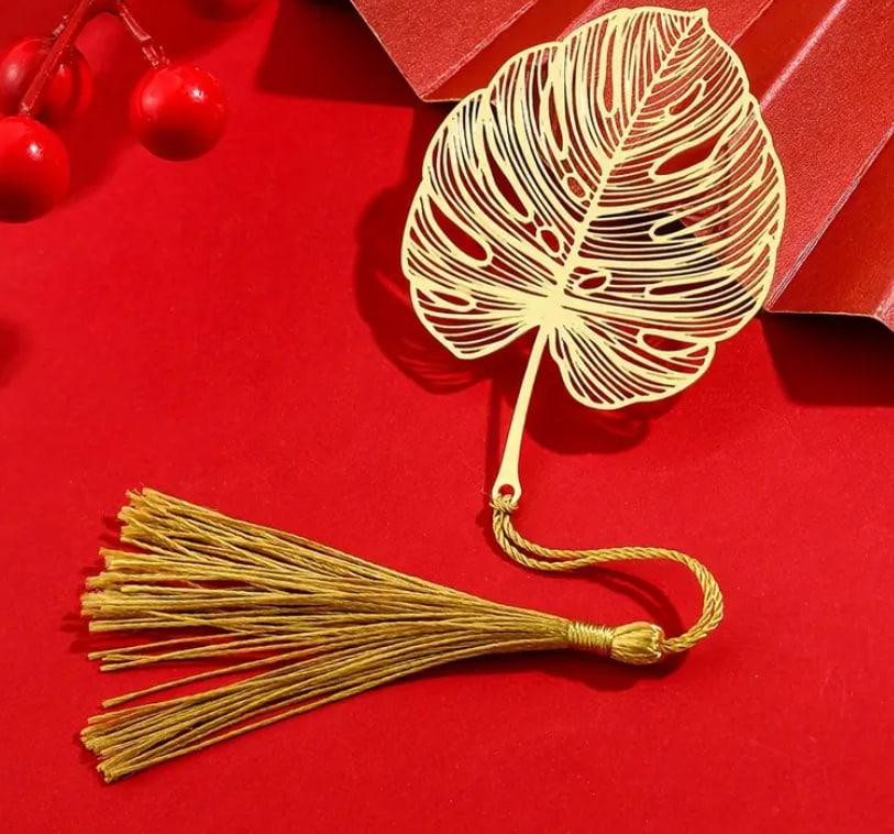 Вінтажна металева закладка "Лист монстери". ОригІнальна закладка для книжок. Подарунок для книголюбі Київ - фото 1