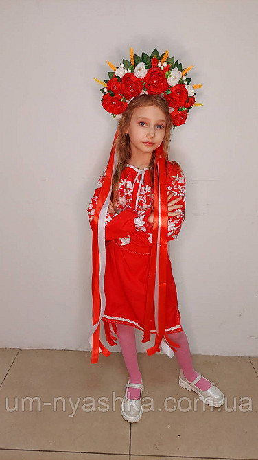 Віночок ободок з квітами "Сценічний з колосками та стрічками" Кривий Ріг - фото 6