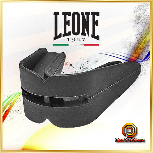 Капа боксерская Leone Double Black двухслойная защитная капа для MMA, бокса, кикбоксинга Киев - изображение 1