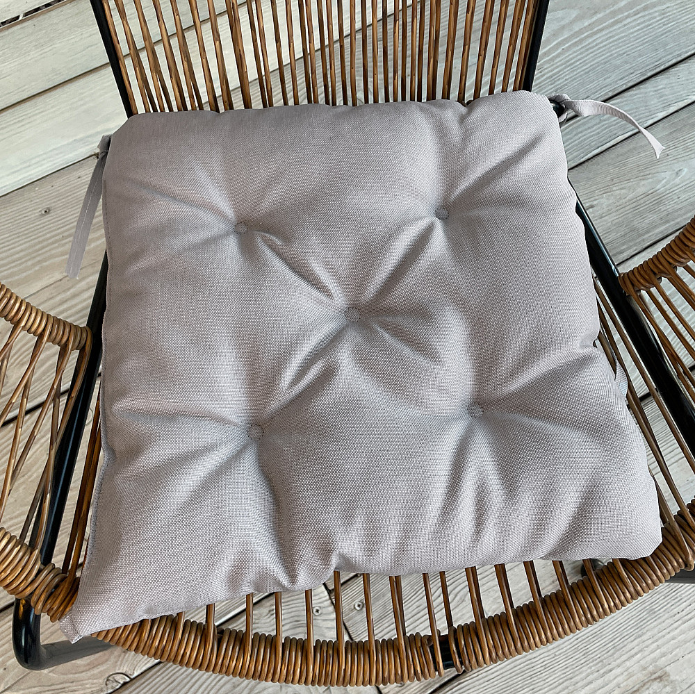 Подушка для стільців (38x38х5 см) Decorator Sawana колір світло-сірий 84-114 Київ - фото 1