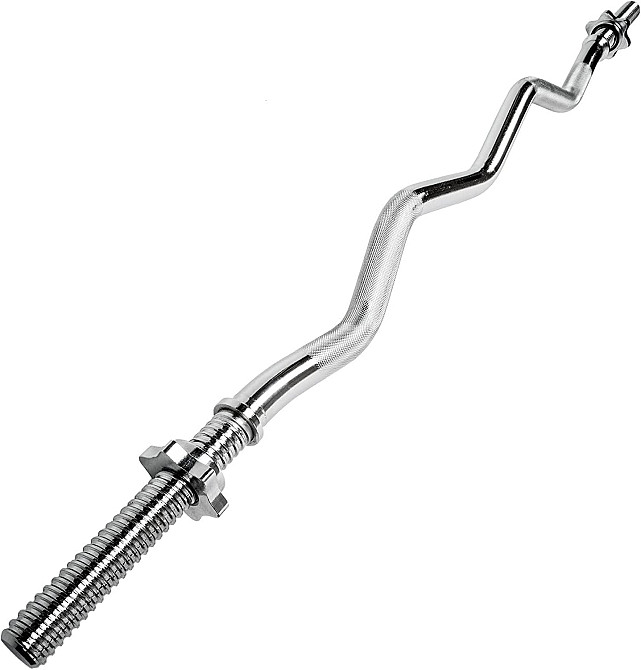 Гриф для штанги Toorx W-подібний 120 см 25 мм з гвинтовими замками (BCV-120) Київ - фото 1