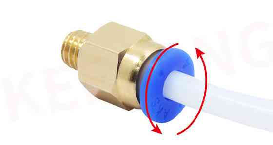 Фитинг крепление PTFE трубки PC8-02 8мм 1/4 дюйма пневморазъем для 3D-принтера Киев