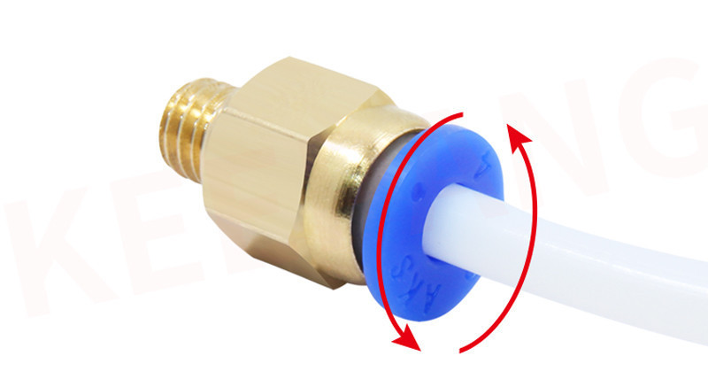 Фитинг крепление PTFE трубки PC8-02 8мм 1/4 дюйма пневморазъем для 3D-принтера Киев - изображение 1