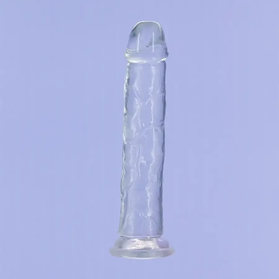 Прозрачный фаллоимитатор на присоске ADDICTION Vertical Dong 9″, вибропуля в подарок Львов - изображение 4