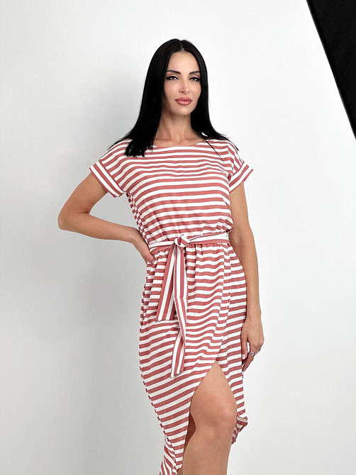 Літня сукня міді на запах "Lady" оптом | Розпродаж моделі Київ - фото 6