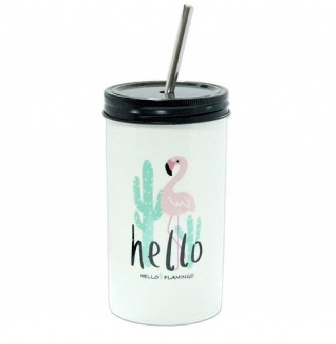 Стакан с трубочкой Flamingo Винница - изображение 1