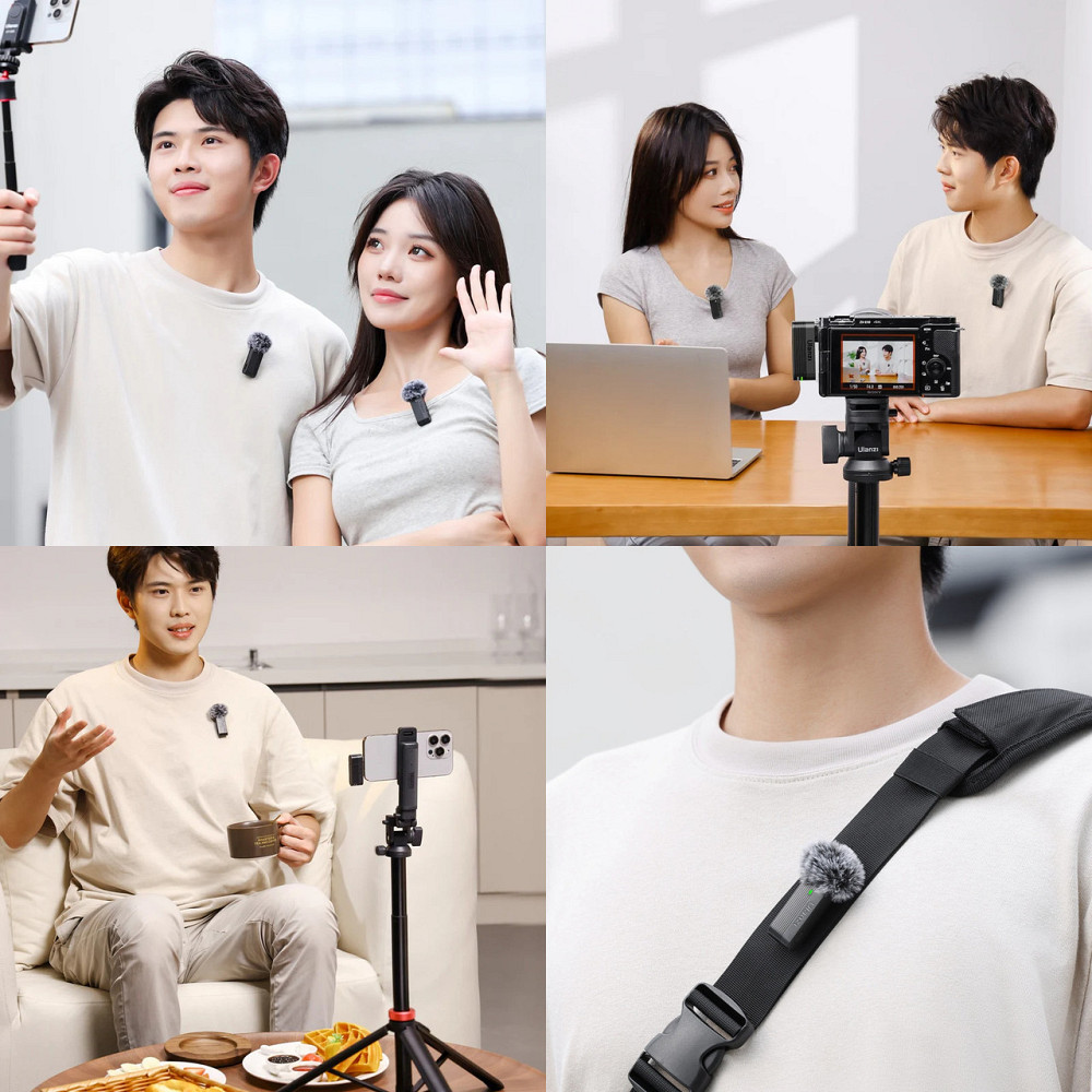 Бездротовий мікрофон для iPhone Android камери Type-C 3.5mm Ulanzi A100 Київ - фото 5