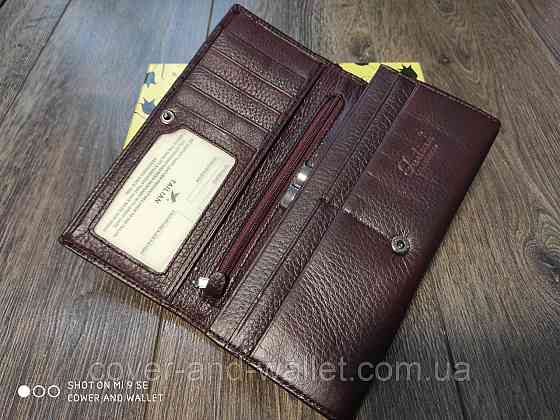 Класичний бордовий жіночий гаманець із натуральної шкіри Tailian 826 Київ