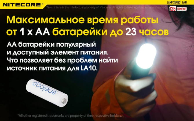 Портативный кемпинговый фонарь Nitecore LA10 Винница - изображение 8