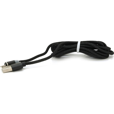 Дата кабель USB 2.0 to Lightning 2.0m 2A magnetic nylon black PiPo (18166) Вінниця - фото 1