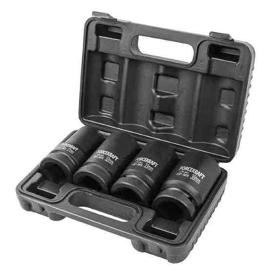 Головки ударні 1" (6 г) глибокі, набір 4 пр. FORCEKRAFT FK-8041-5MPB Одеса