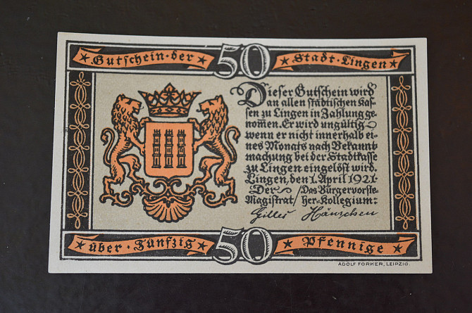 Германия. Нотгельд. 50 Pf 1921 года ( 3 ) Полтава - изображение 1